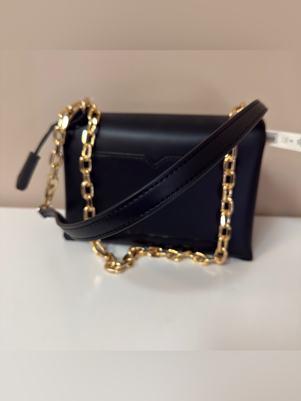 Michael Kors Black Leather Crossbody Bag with Gold Chain - Picture 10 of 10
